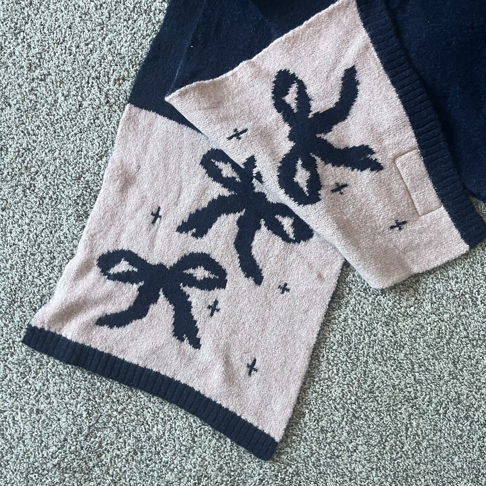 Cider BOWKNOT TWO-TONE SCARF Pink/blue - Picture 4 of 4